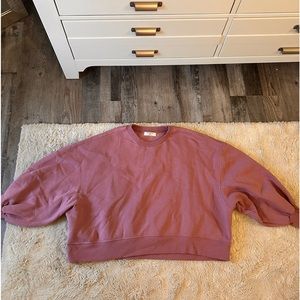 Cropped purple hoodie